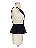 Robert Rodriguez Color Block Black Blue Sleeveless Blouse Size 2 - photo 3