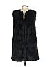 Scoop Black Faux Fur Vest Size M - photo 1