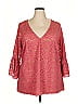 City Chic Pink 3/4 Sleeve Blouse Size 20 - photo 1