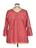 City Chic Pink 3/4 Sleeve Blouse Size 20 - photo 2