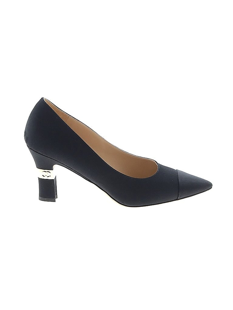 Chanel Blue Black Heels Size EU 38 - photo 1