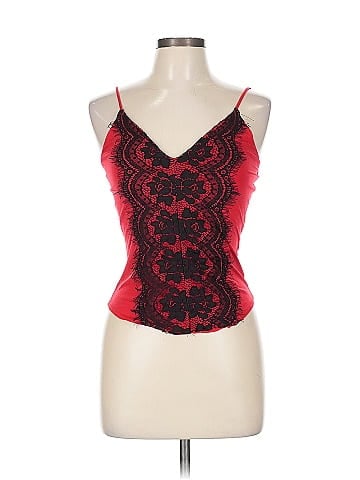 Jasmine Red Lace Top with Spaghetti Straps (view 1)