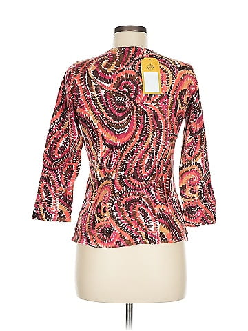 Kenar Vibrant Pink Paisley Cardigan Sweater (view 2)