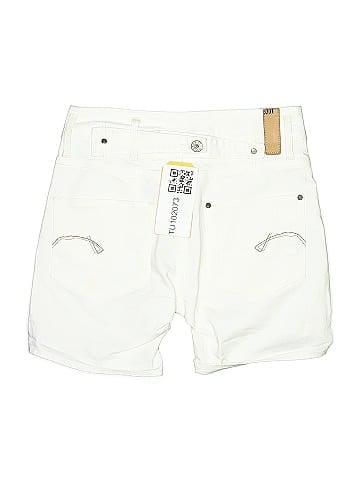 G-Star RAW White Denim Shorts with Buttons (view 2)