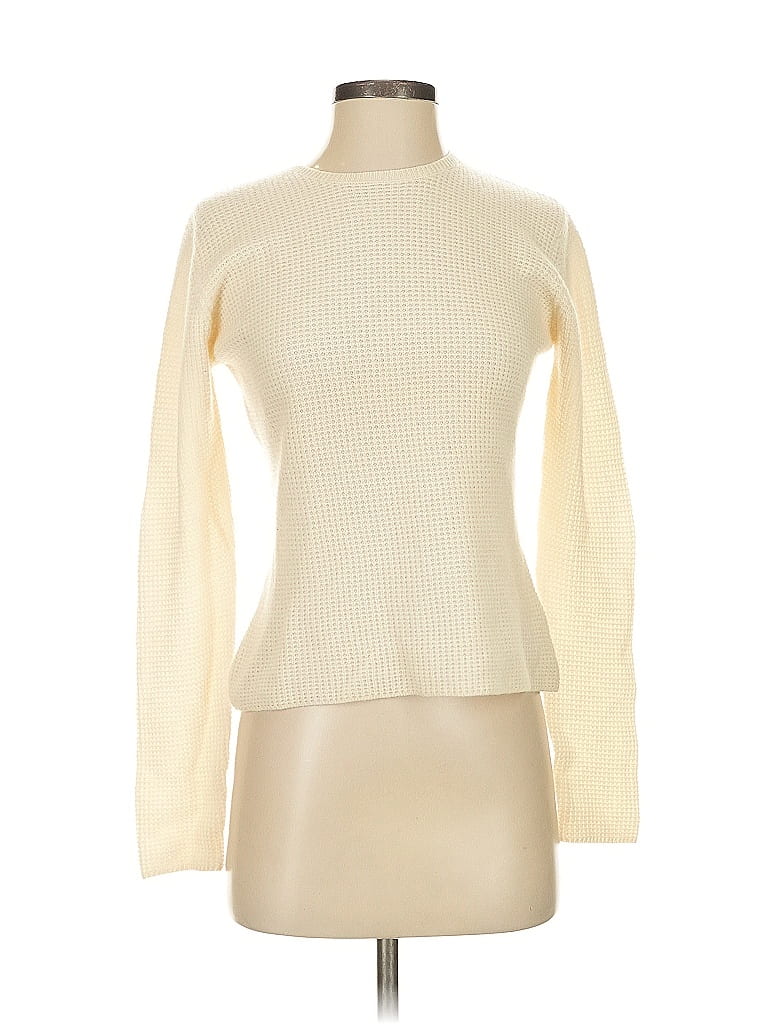 White + Warren 100% Cashmere Ivory Cashmere Pullover Sweater Size S - photo 1