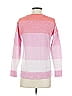 T by Talbots 100% Cotton Color Block Pink Pullover Sweater Size XS - photo 2