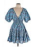 Saylor Paisley Blue Cocktail Dress Size L - photo 1