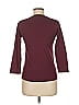 Three Dots 100% Cotton Burgundy 3/4 Sleeve Top Size M - photo 2