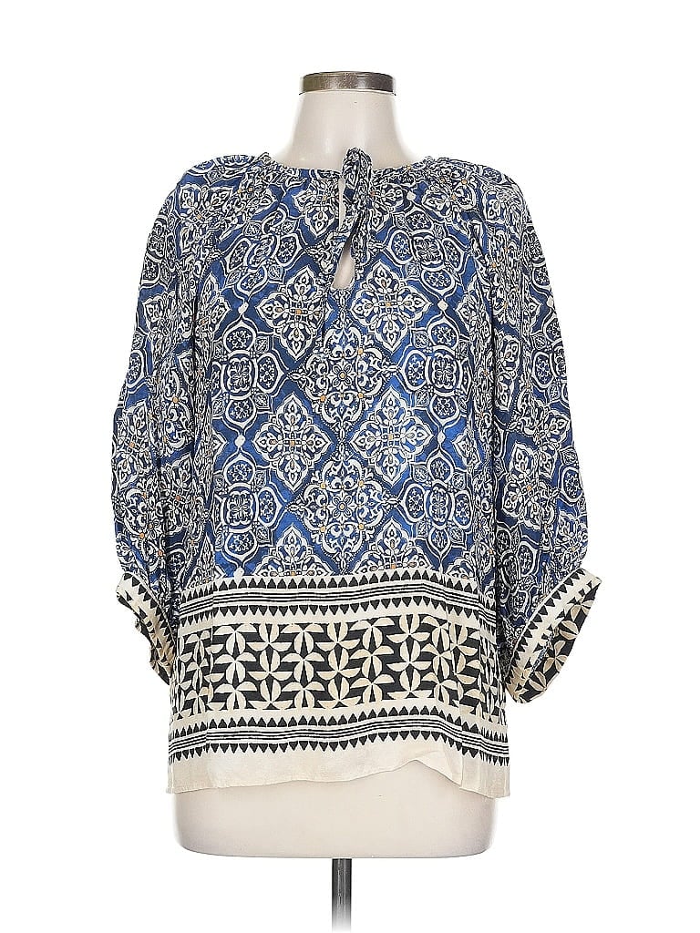 Karen Kane 100% Viscose Blue 3/4 Sleeve Blouse Size L - photo 1