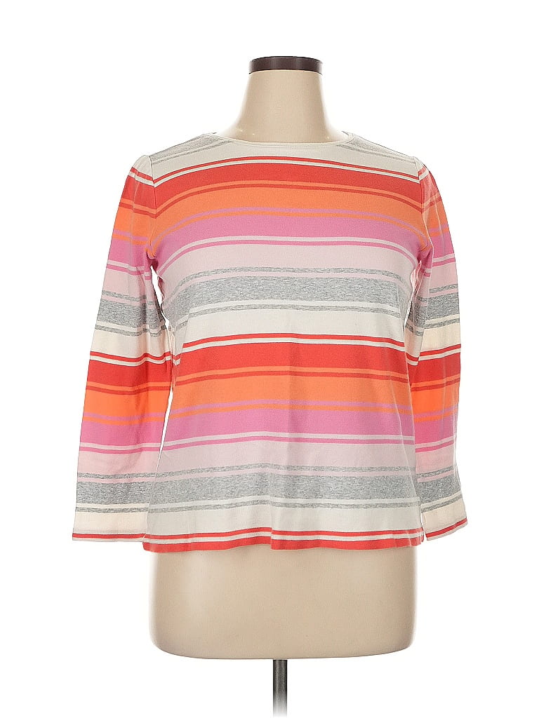 Pre-owned Talbots 3/4 Sleeve T-shirt In Pink