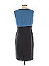 Kasper 100% Polyester Color Block Blue Black Cocktail Dress Size 4 - photo 2