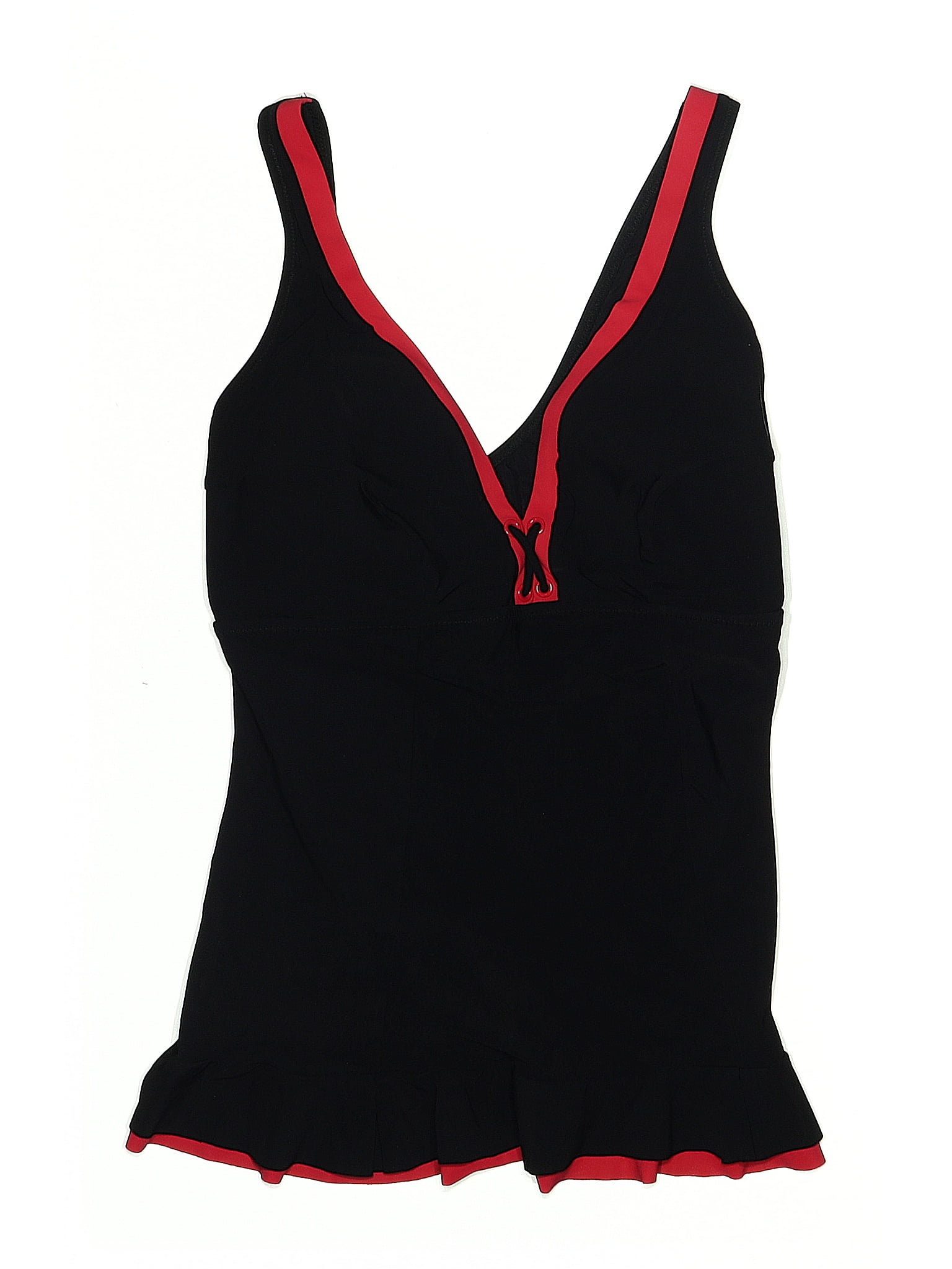 Profile by Gottex Solid Black Swimsuit Top Size XL