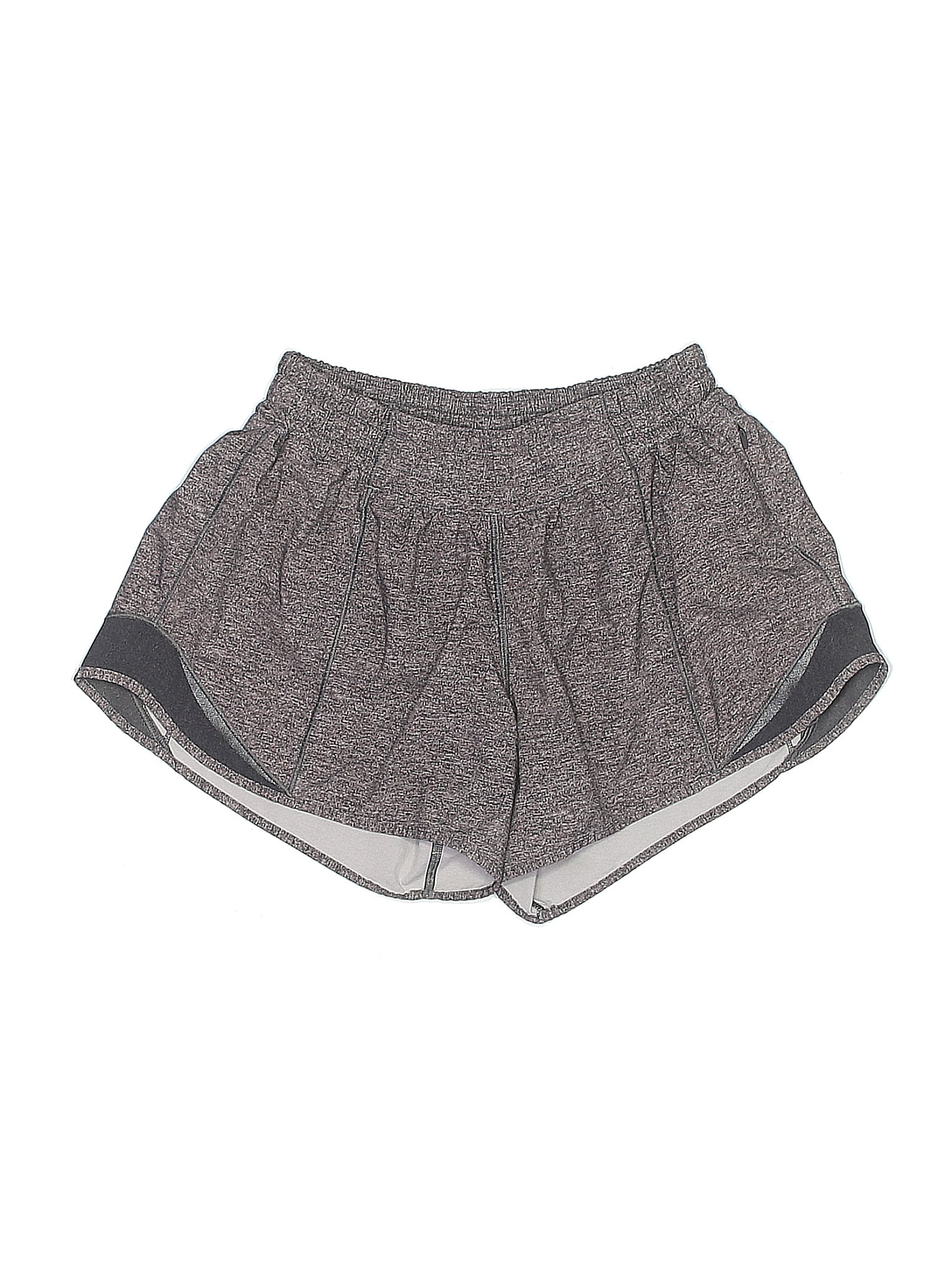 Lululemon Athletica Chevron-herringbone Gray Athletic Shorts Size 6 (tall)