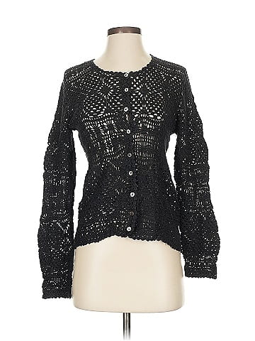 Sutton Studio Black Crochet Cardigan With Sequins (view 1)