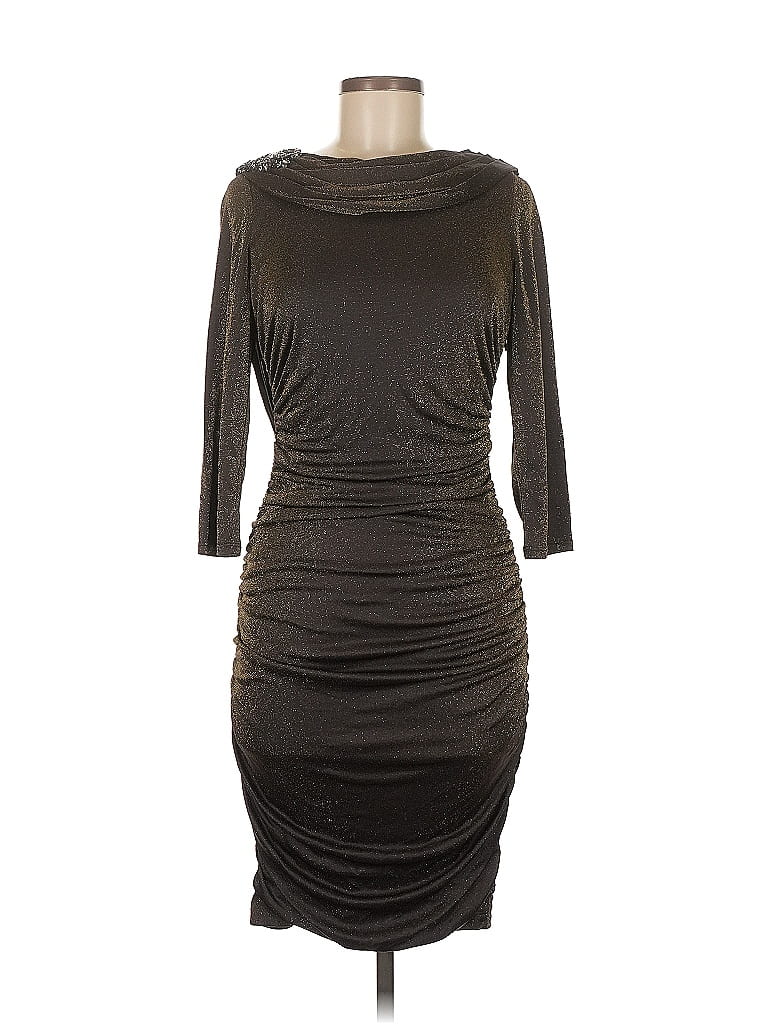 David Meister Metallic Brown Cocktail Dress Size 8 - photo 1