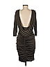 David Meister Metallic Brown Cocktail Dress Size 8 - photo 2