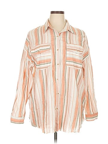 White Birch 3/4 Sleeve Button-Down Shirt (view 1)