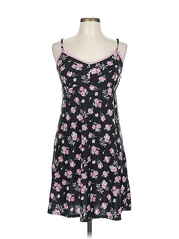 Assorted Brands Floral Black Dress with Lace (view 1)