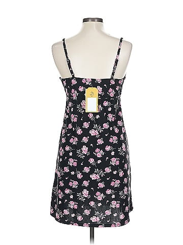 Assorted Brands Floral Black Dress with Lace (view 2)