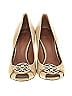 Tory Burch 100% Leather Gold Yellow Wedges Size 9 - photo 2