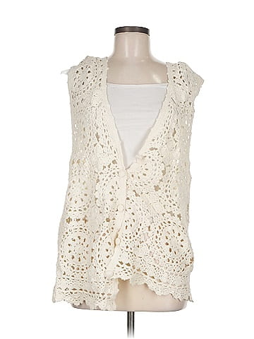 Westbound Handmade Ivory Crochet Knit Vest (view 1)