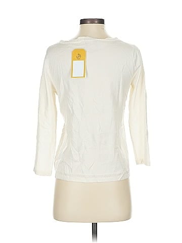 Bandolino White Button-Up Rayon Knit Cardigan (view 2)