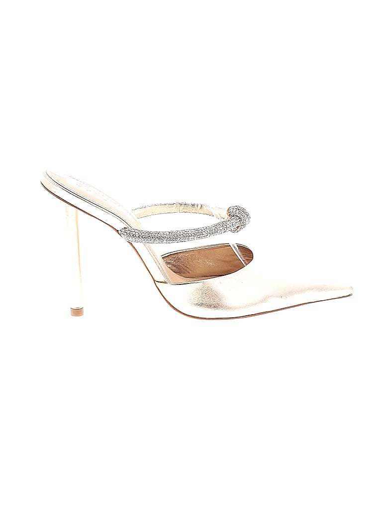 Schutz Ivory Gold Heels Size 7 - photo 1