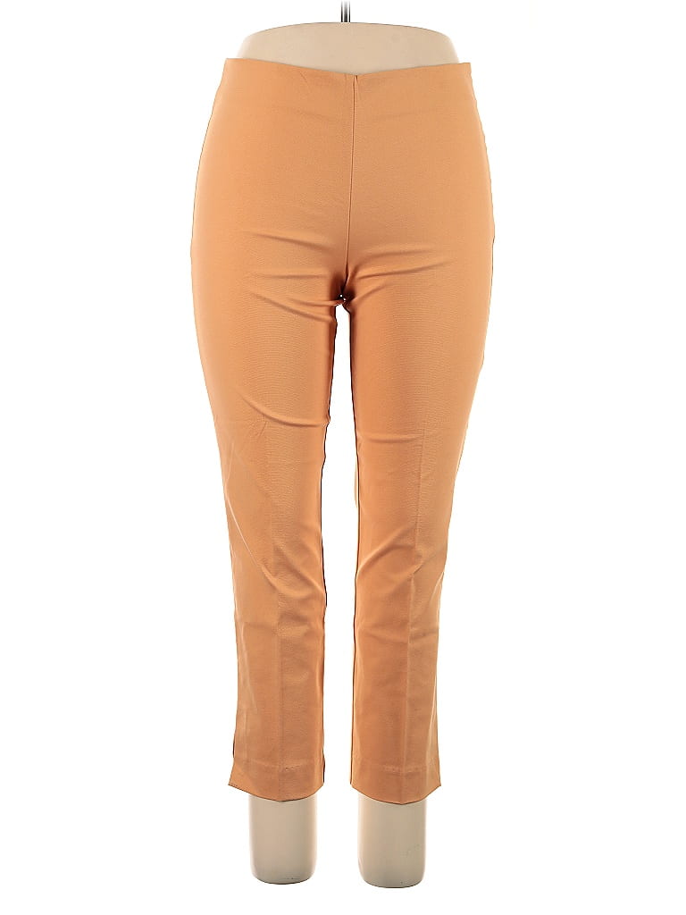Charlotte Kellogg Solid Orange Active Pants Size 14 - photo 1