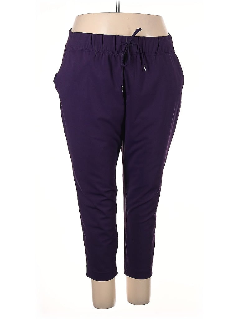 LIVI Solid Purple Casual Pants Size 18 - photo 1