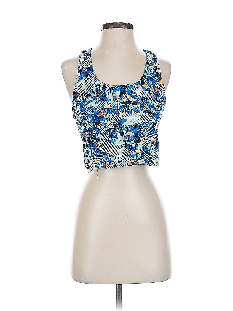 Pre-owned Gap Fit Tank Top Blue Halter Neckline Tops