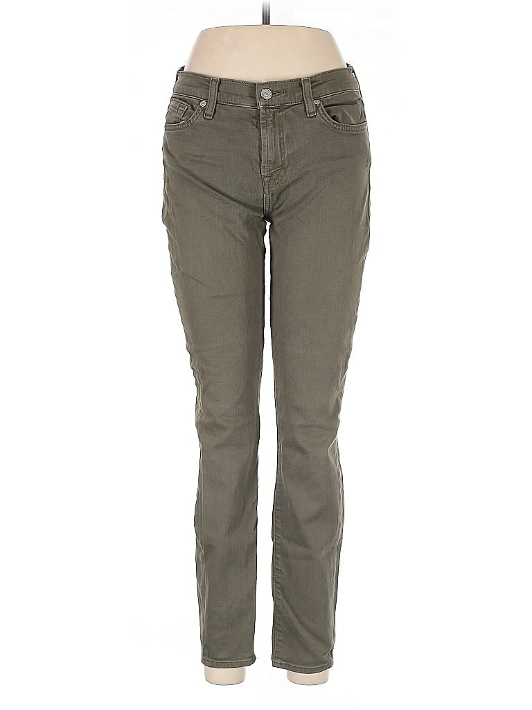 Pre-owned 7 For All Mankind Jeans In Green