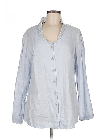 Flax 3/4 Sleeve Button-Down Shirt (view 1)