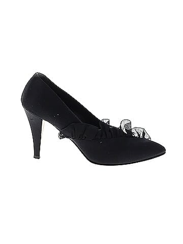 Yves Saint Laurent Vintage Satin Ruffle Heels (view 1)