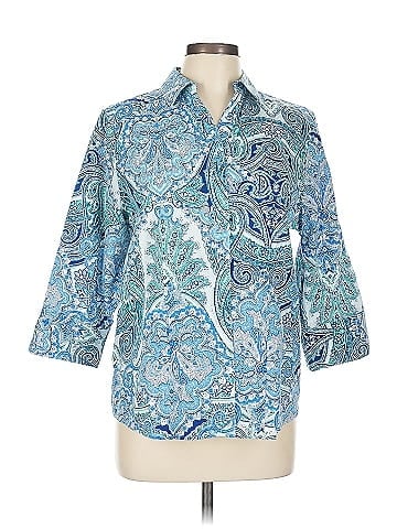 Chico's 3/4 Sleeve Button-Down Shirt (view 1)