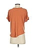 Lou & Grey for LOFT 100% Linen Orange Short Sleeve T-Shirt Size S - photo 2