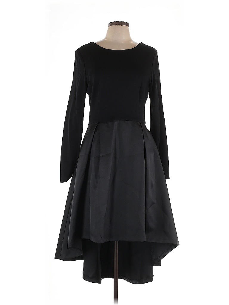 Hutch Solid Black Cocktail Dress Size 12 - photo 1