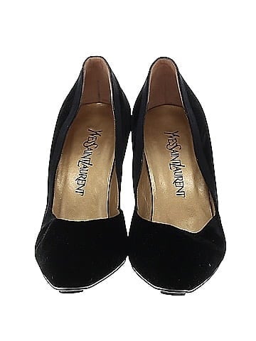 Yves Saint Laurent Vintage Velvet Heels (view 2)