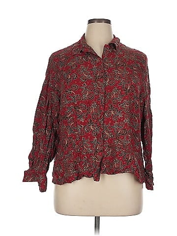 Sag Harbor Paisley Red Button-Down Shirt (view 1)