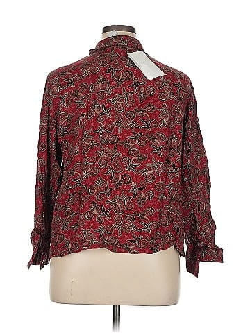 Sag Harbor Paisley Red Button-Down Shirt (view 2)
