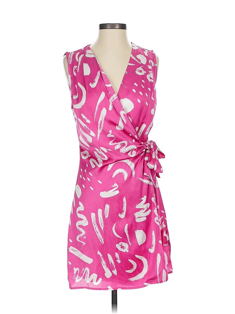 Elan 100% Polyester Print Pink Cocktail Dress Size S - photo 1