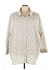Roaman's 3/4 Sleeve Button Down Shirt