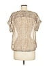 Habitat 100% Polyester Tan Short Sleeve Blouse Size S - photo 2