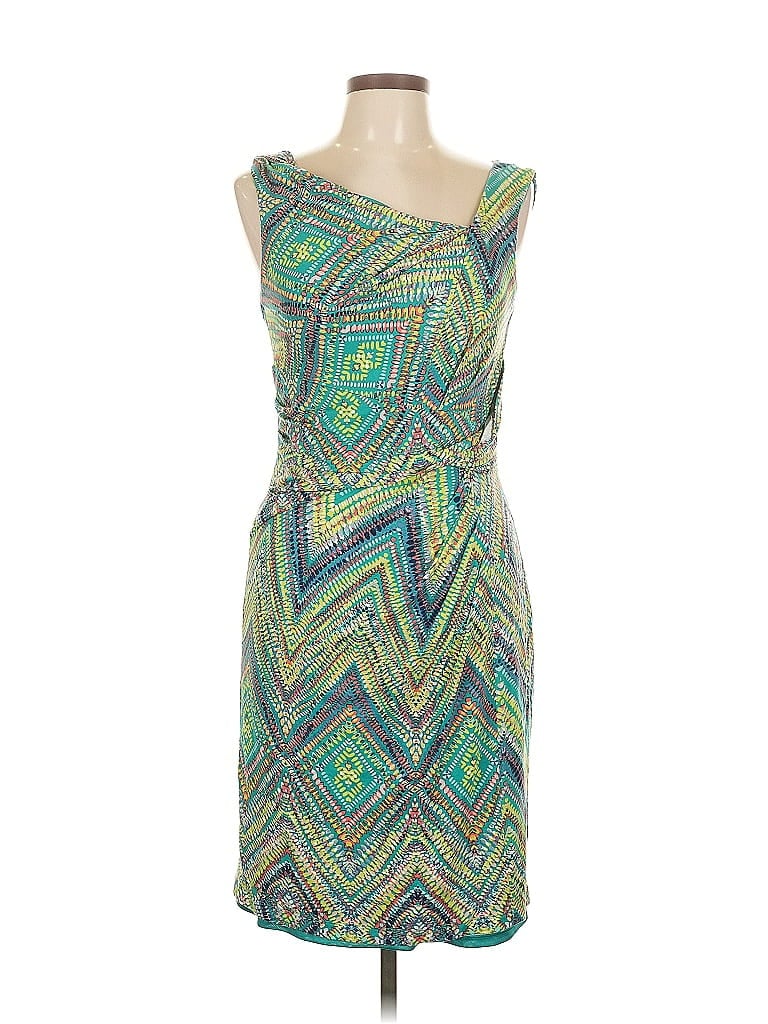 David Meister Print Green Cocktail Dress Size 10 - photo 1