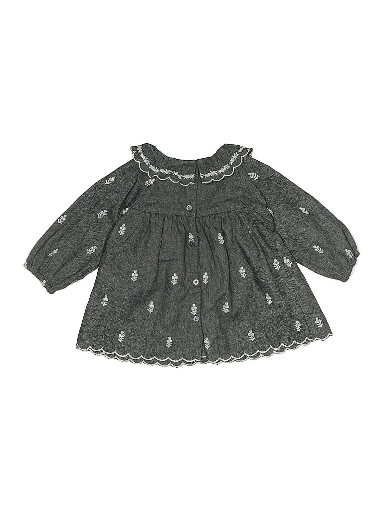 Zara Baby Gray 3/4 Sleeve Blouse Size 3-6 mo - photo 1