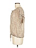 Habitat 100% Polyester Tan Short Sleeve Blouse Size S - photo 5