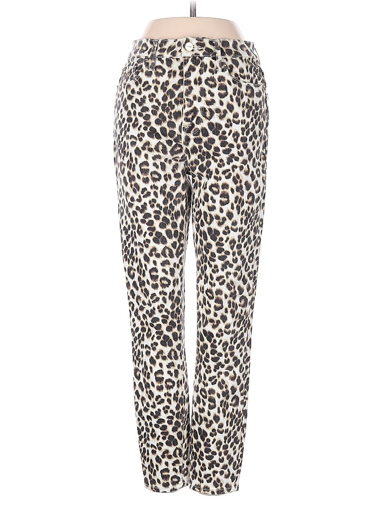 FRAME Denim Animal Print Ivory Casual Pants Size 26 waist - photo 1