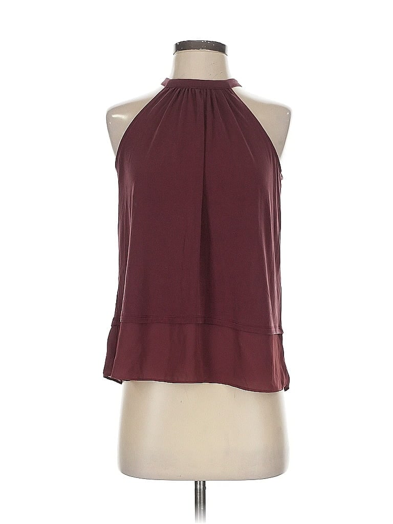 Ann Taylor LOFT Outlet Burgundy Sleeveless Blouse Size XS - photo 1