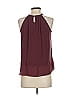 Ann Taylor LOFT Outlet Burgundy Sleeveless Blouse Size XS - photo 2