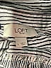 Ann Taylor LOFT Outlet Stripes Silver Long Sleeve Button-Down Shirt Size L - photo 7