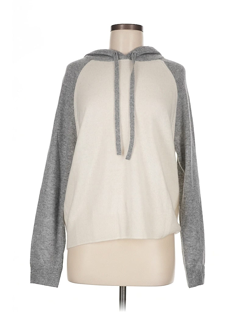 Aqua 100% Cashmere Gray Cashmere Pullover Sweater Size M - photo 1
